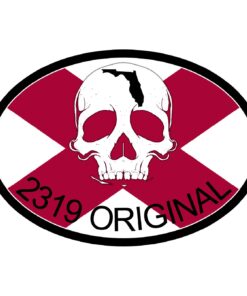 2319 Original Widows Sons WS Florida Skull Oval Sticker - 5x3.5